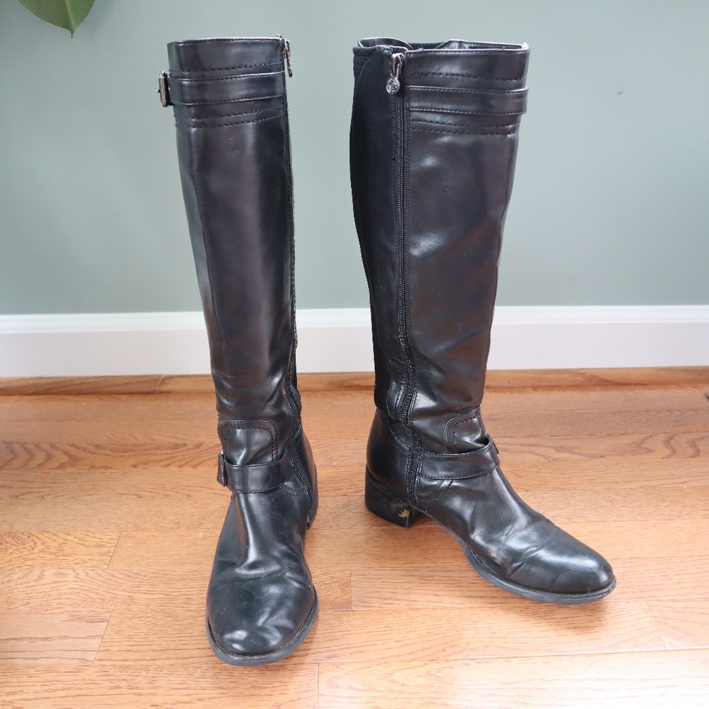 Used Calf High Buckle Boots 9